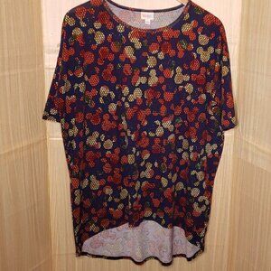 Lularoe Womens Disney Mickey Mouse Short Sleeve Tunic Top Large